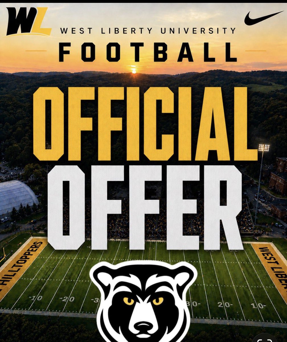 Jaydenmullens71's tweet photo. After a great camp and a great conversation with @CoachBPerkins I am blessed to say i have received my first offer from West Liberty University @SilverKnightFB @Coach_Burbridge #AGTG✝️ https://t.co/E6bTv4XW4Z