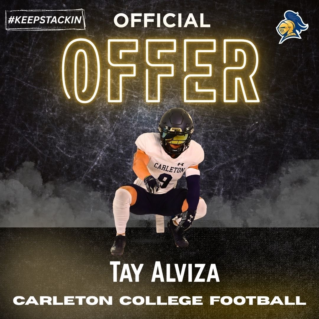 taylan_alviza's tweet photo. After an amazing visit at Carleton College, I’m excited to receive an offer to continue my career with @CarletonFB. Thank you Coach Kent and the rest of the coaching staff for trusting in my abilities and giving me this opportunity! #KeepStackin 

@CoachSamKent @CoachJournell @Coach_Hartwick @JasonHinkelman @CoachGotte @philchat45 @OilerRecruiting