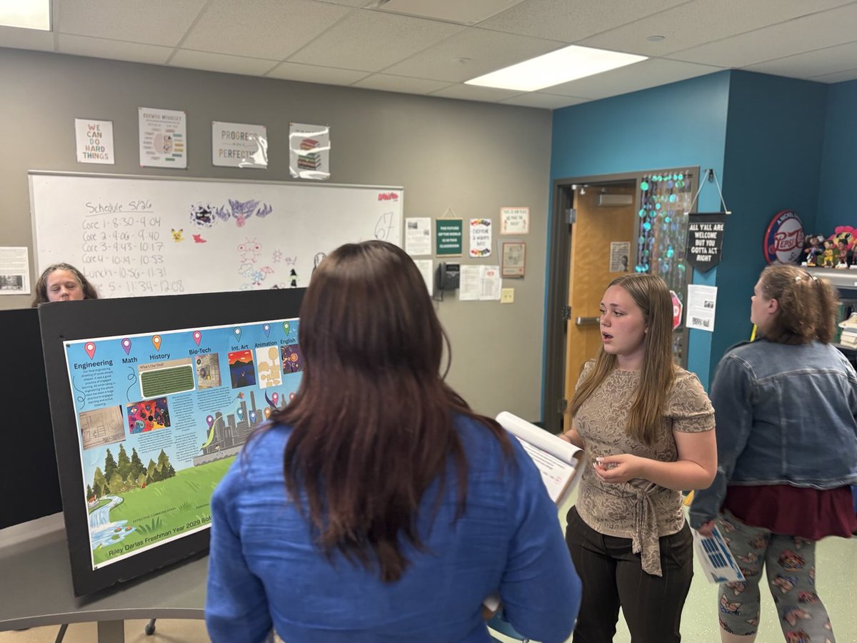 MrRininger's tweet photo. APEX night at Rootstown is hands down one of my favorite nights of the year! 🌟 Nothing better than watching students take ownership of their learning and present their reflections to families. Pure celebration of hard work and community. #ourbmsa https://t.co/XX0oD49cqd
