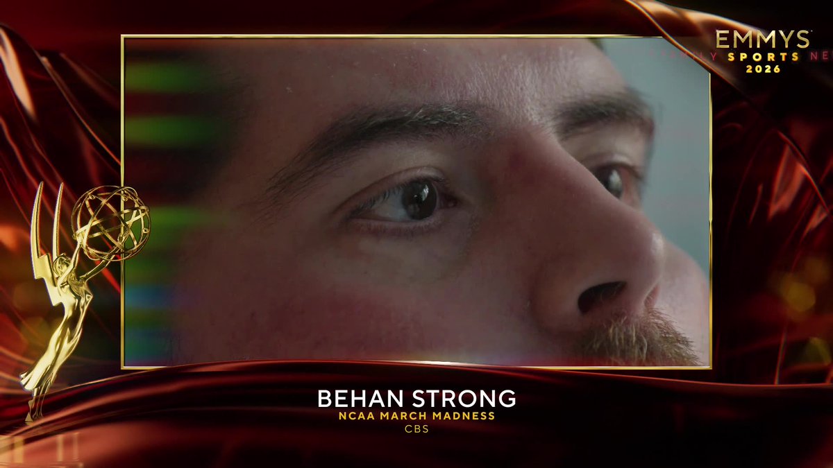 sportsemmys's tweet photo. The #SportsEmmys Award for Outstanding Sports Feature: Short Form goes to Behan Strong @BehanStrong | NCAA March Madness (@cbssports). https://t.co/d1iHXwOroO