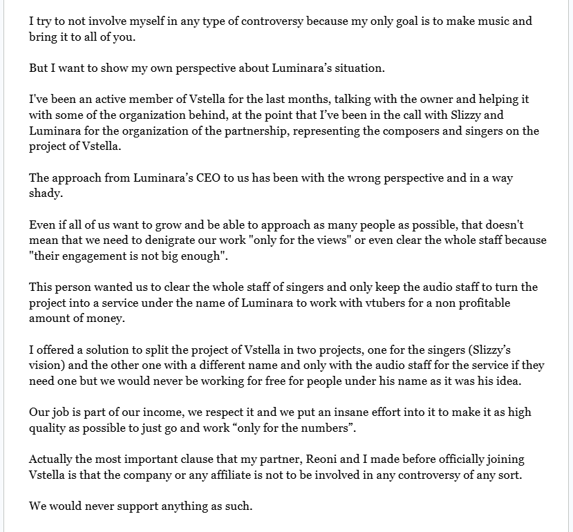 Pandora96's tweet photo. Regarding Luminara's situation https://t.co/2g9mZxOxjC