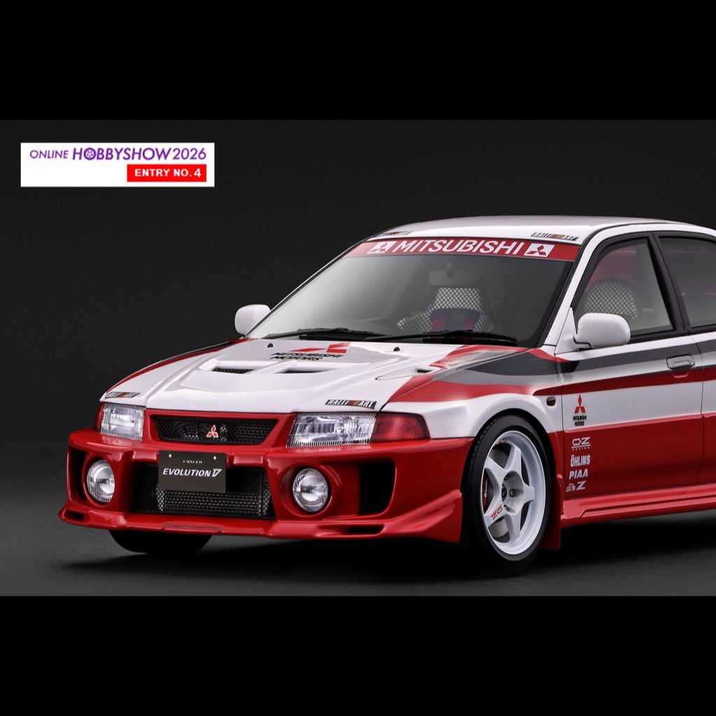 ignitionmodel's tweet photo. IGオンラインホビーショー新作モデル「エントリーNo.4」は既に予約受注がスタートしていますワークスカラーの1/18スケール「LANCER EVOLUTION V (CP9A)」です。
  2027年2月頃発売予定　 ￥48,000(税別）
 製品詳細ページはこちら＞＞ https://t.co/7IluL1w66N https://t.co/zLuW6Mi8b1
