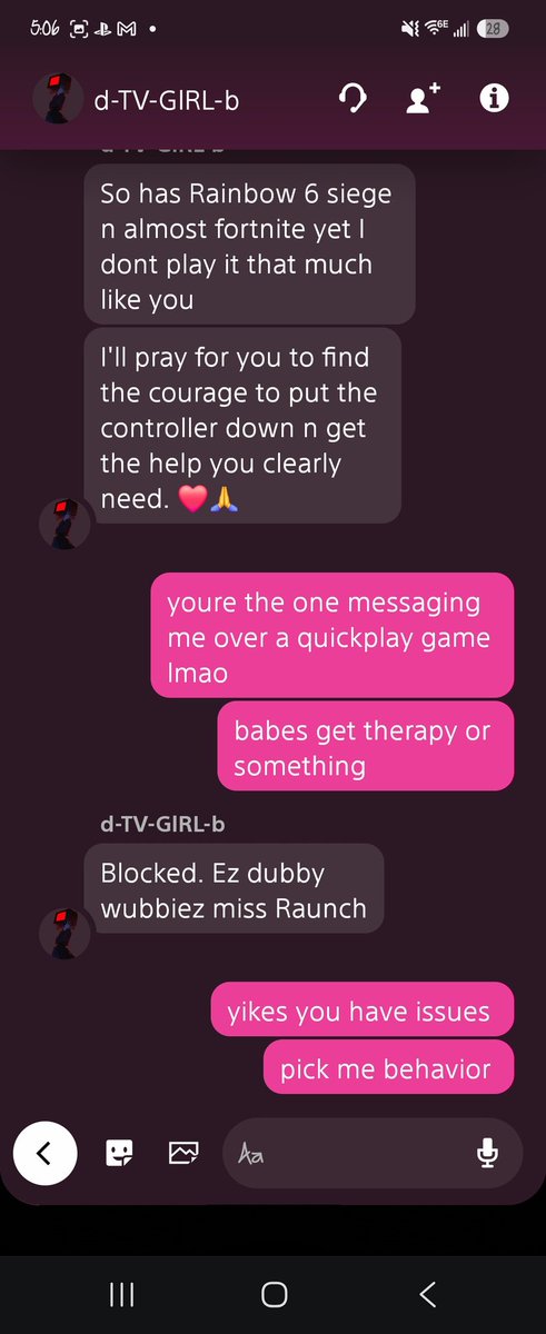 TwippyHippy's tweet photo. genuinely how fucking pathetic do you have to be to dm 30 minutes after winning against me in qp when im high as fuck minding my business ? some of yall desperately need to make friends or touch grass https://t.co/zjrwFCiWgB