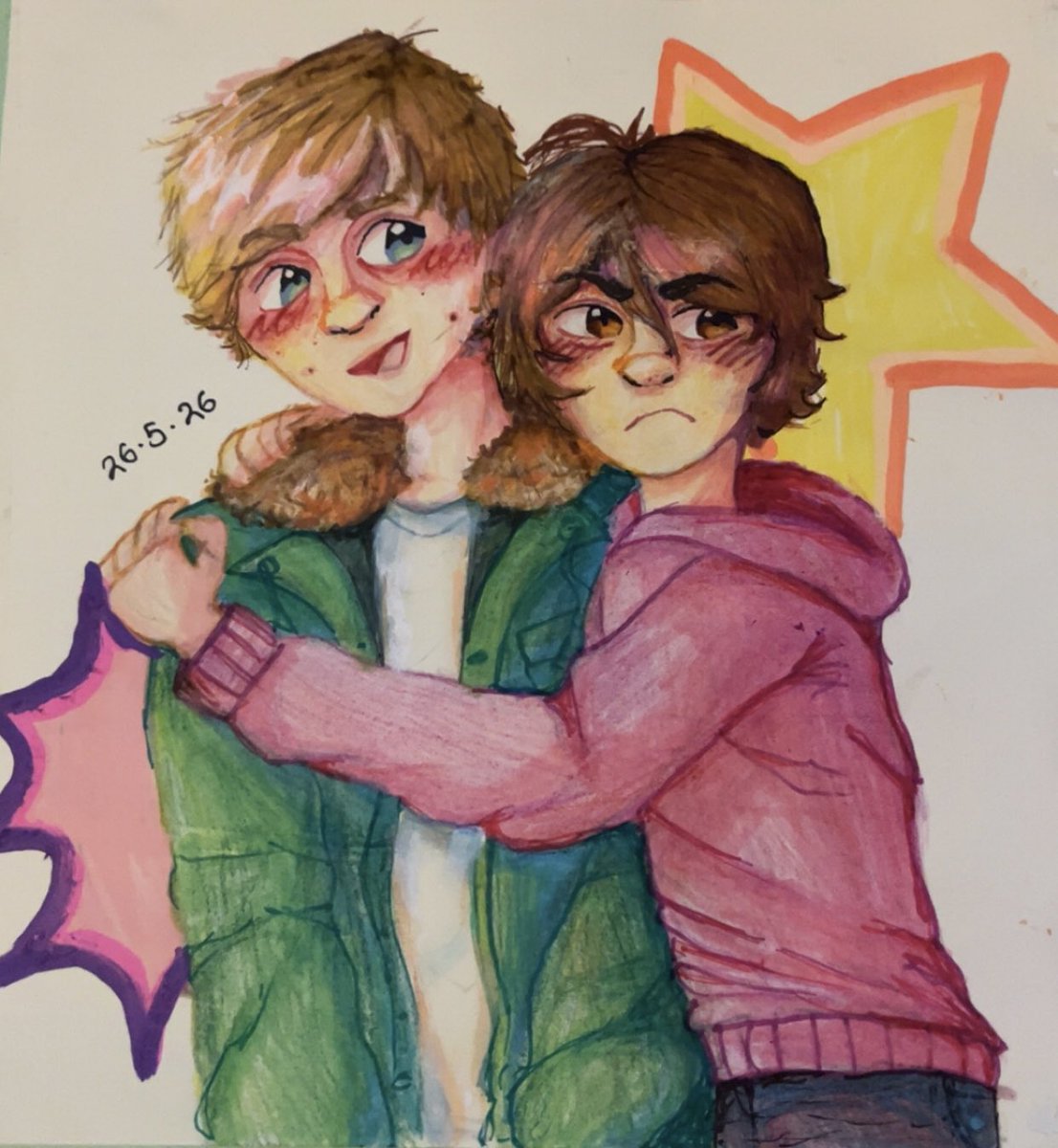 cocoiguess's tweet photo. hi computer this is my leafyishere and pyrocynical fanart. 2 likes and i’ll quit art forever. thnks guys. #leafytwt https://t.co/PbBKDom0Bv