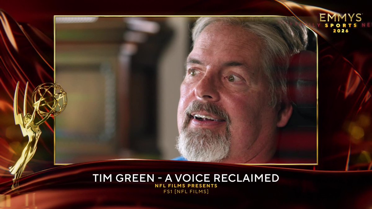 sportsemmys's tweet photo. The #SportsEmmys Award for Outstanding Sports Feature: Long Form goes to Tim Green - A Voice Reclaimed | @NFLFilms (@FS1). https://t.co/itZP8ogP6n