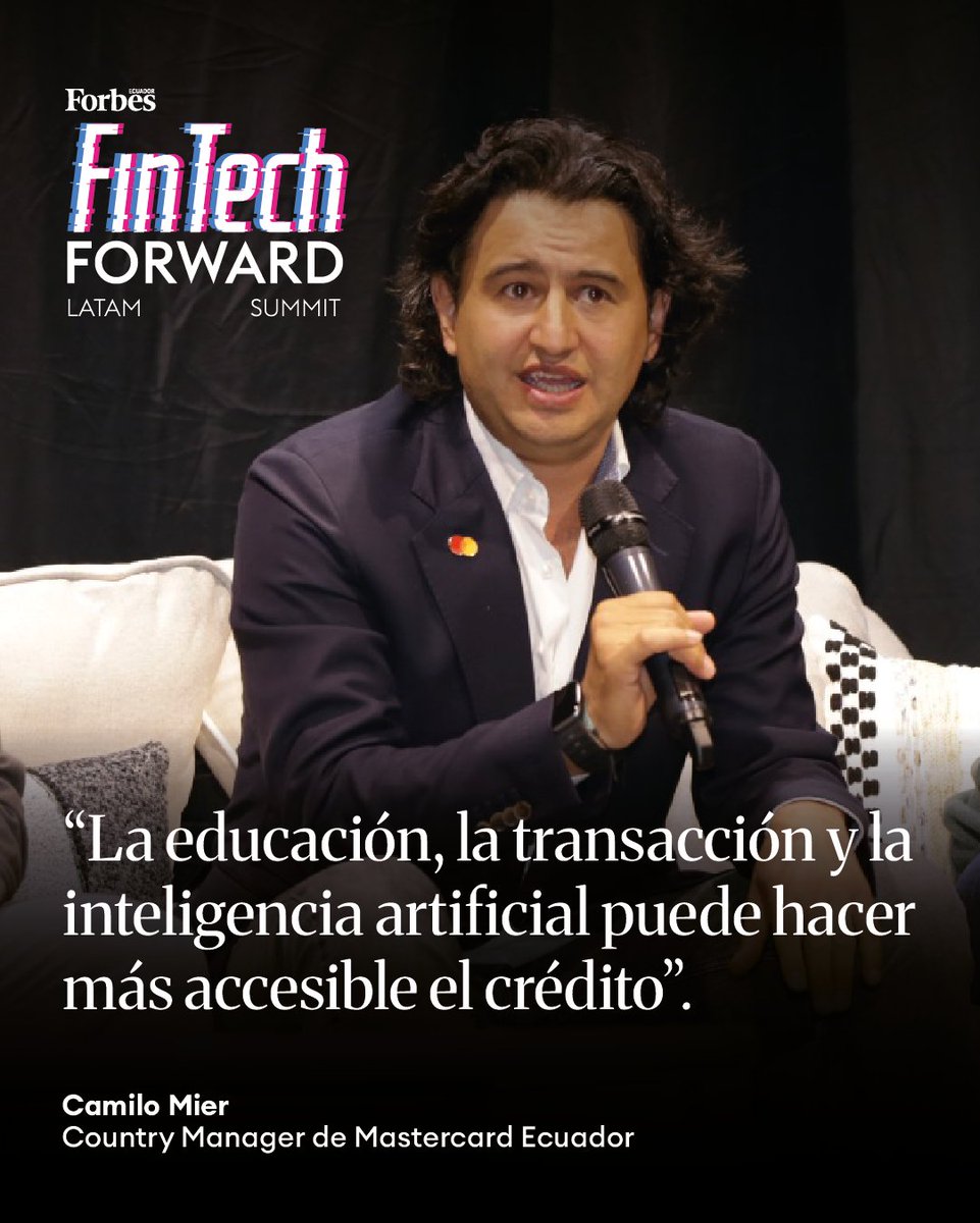 forbesecuador's tweet photo. #FintechForward l Camilo Mier, country Manager de Mastercard Ecuador, fue parte del último panel de nuestro summit y habló de cómo una tarjeta de débito es la herramienta inicial de una persona para construir un historial crediticio.
#ForbesEcuador #eventos #fintech #negocios https://t.co/Lmmwu2KQUn