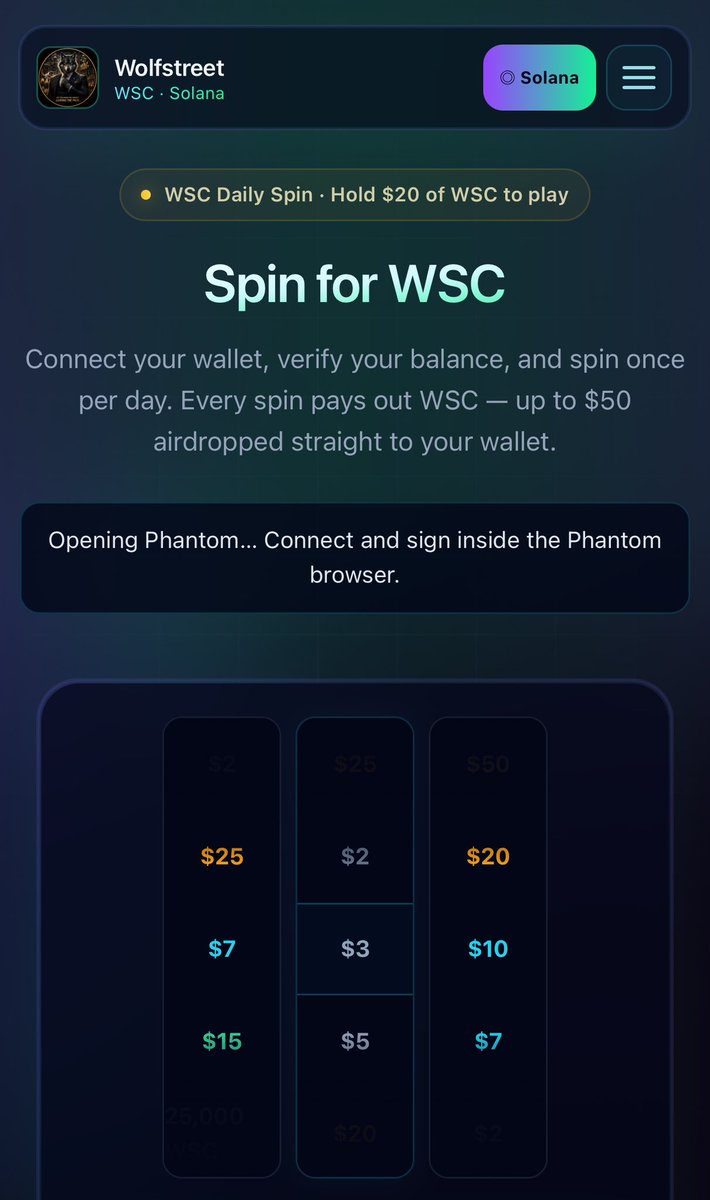WolfStreet_X's tweet photo. 🐺🎰 WOLF StreetCoin Spin Game is LIVE!

Hold just $20 worth of WOLF tokens to join the spin and unlock rewards! 💰🔥

✅ Easy to enter
✅ Community rewards
✅ More spins, more excitement
✅ Hold &amp; play

Don’t miss your chance to be part of the WOLF movement https://t.co/ZmVYp6c3py