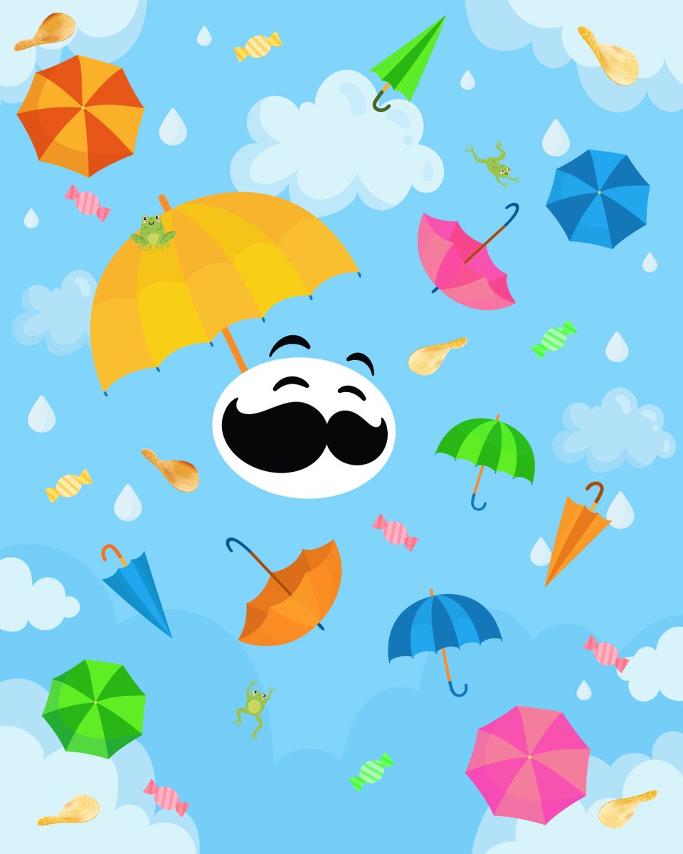 PringlesJapanCP's tweet photo. Mr.Pがパラソルで空をお散歩🌈
梅雨時期もカラフルな傘と #プリングルズ で気分上げてこー😆🫶
#傘の日 https://t.co/hhANuq4JFv