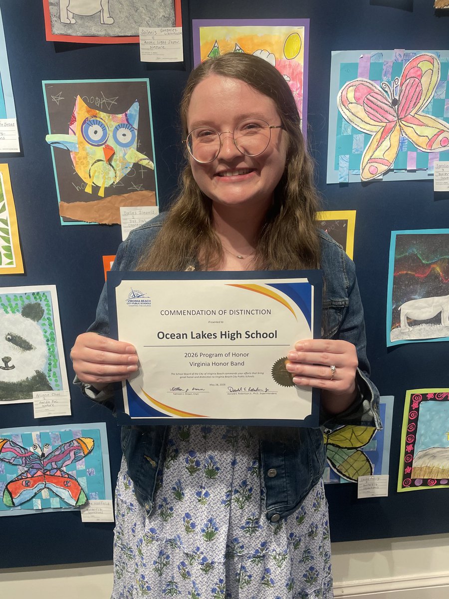 OceanLakesHS's tweet photo. Congratulations to our talented Ocean Lakes High School musicians on their outstanding achievements! 🎶💙🐬🎼

We are proud to celebrate Katelyn Proffitt for earning a place in the Virginia Honor Band and Mason Ahern and Everett Keith for being selected to the All-Virginia Band! https://t.co/oCN14Ozl8M