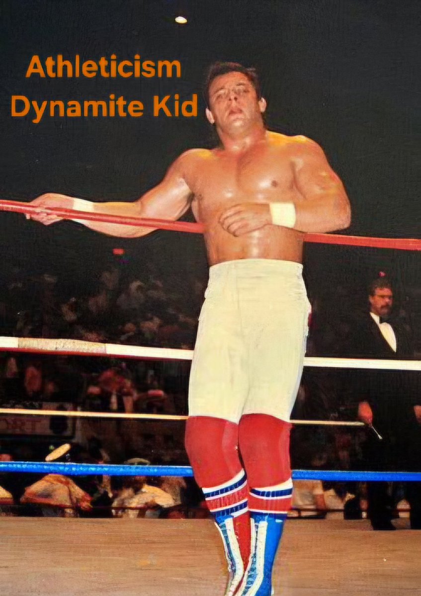 DreamFlyer16's tweet photo. @FirstNameJ0hn Body type: Paul Orndorff
Promo skills: Roddy Piper 
Wrestling skill: Bret Hart
Aerial ability: Randy Savage
Athleticism: Dynamite Kid https://t.co/tzjFQFLypV