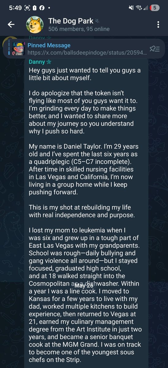 NiksGambles's tweet photo. If this space is genuine enough, a project like $purplefwog deserves to have some crime shown to it

Devs been grinding since launch wirh a held floor, and tonight he let the community know what hes been going through

@anon

5e2aQ8ty8X3UM2ZHEAh5XhA4LxMGwKKrtSxJUqhdoge https://t.co/Z1z23Fhaev