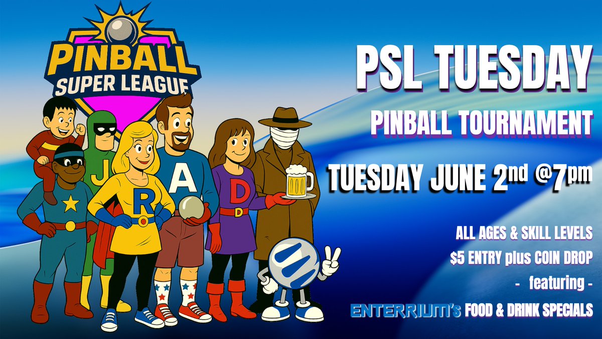Pinball_Super's tweet photo. MARK YOUR CALENDARS!
check our Facebook page for details - search for:
pinballsuperleague

#PinballSuperLeague
@ENTERRIUM2
#ChicagoGamingCompany
#GavinsGameService
@JJPinball
@sternpinballinc https://t.co/lJzjMTNms4