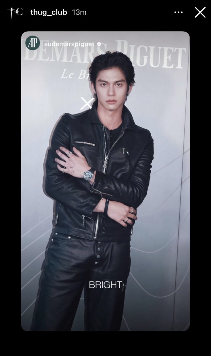 gotubackbright's tweet photo. AP  ✅
Thug_Club ✅
Bright ✅ 

เริ่ดมากกกก มารีสตรของพี่ดาราด้วยย ล้านฟิน ✨🫣

#AudemarsPiguetxBRIGHT 
#bbrightvc @bbrightvc https://t.co/inXET4HdLd