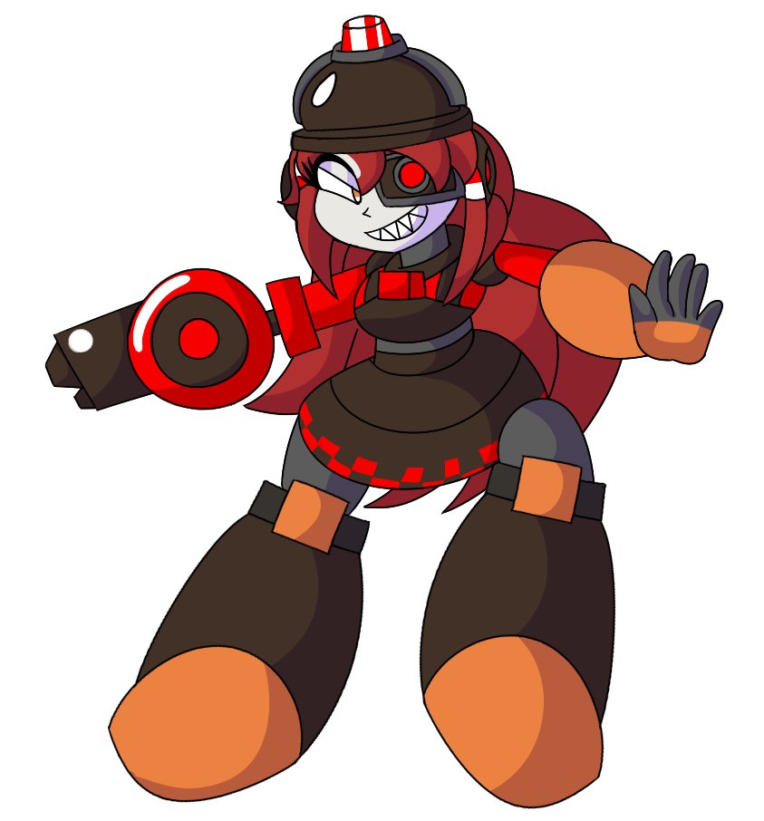 LoFatMilkKnight's tweet photo. It's because she would look more fitting as a Robot Master since they're the most superior.

Turret Woman https://t.co/3QW6zpjqTv