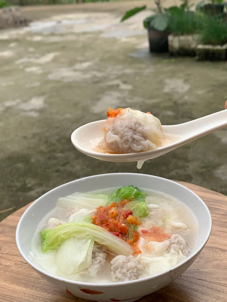 Pandaette's tweet photo. 清晨的院子里，一碗鲜掉眉毛的云吞，就是生活最温柔的开场。 #互fo #ff #互关必回 https://t.co/EwKGkqDiMV