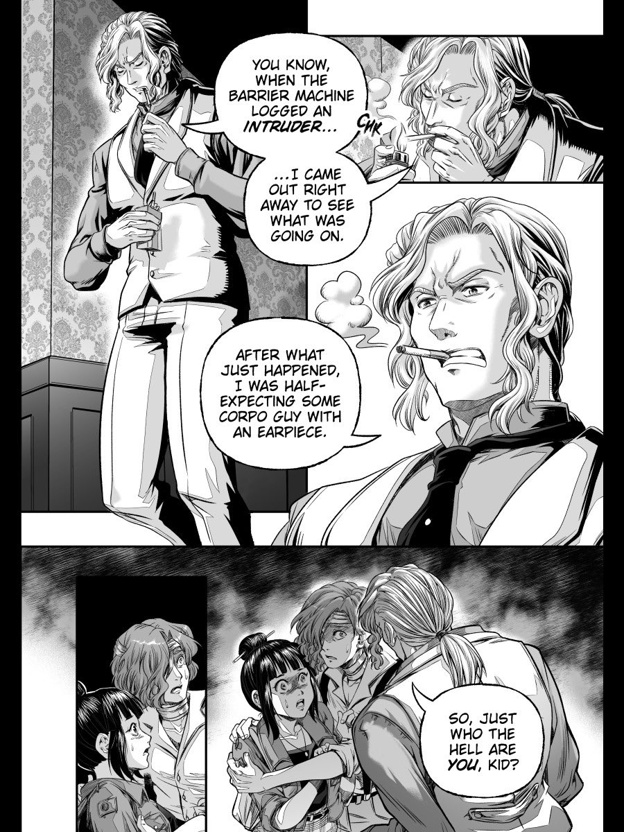 queeniechanhere's tweet photo. ‘Sunset Protocol’, chap1, p30-31.
First time I get to draw a really tall and well-built man—I want to draw more of these body types.
8 pages left to the end of Chapter 1!
#sunsetprotocol
#mysterythriller https://t.co/ExqwGbaK6u