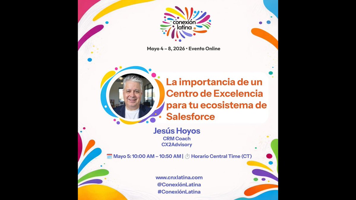 solvis's tweet photo. La importancia de un Centro de Excelencia para todo el ecosistema de Salesforce (Marketing, Ventas/eCommerce, Service, Data Cloud, Integraciones, Agentforce, etc).

#crm #salesforce #agentforce #data #coe

https://t.co/wBBX2BDbR6 https://t.co/RZlr1jlsDq