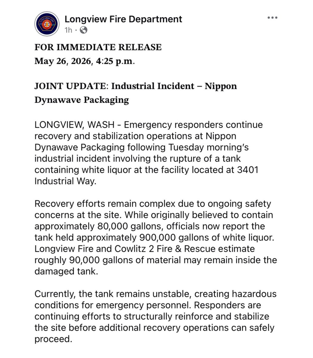 GovBobFerguson's tweet photo. From the Longview Fire Department: https://t.co/n79hycY2Jw