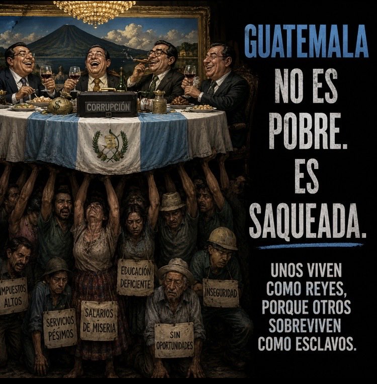 froimkachler's tweet photo. Guatemala no está pobre por falta de talento.
Está pobre porque aquí la corrupción tiene mejor infraestructura que el ciudadano.  
#guate #guatemala #ciudadano #chapines #guatemala502 #502 #futbol https://t.co/x9wVhCX8vB