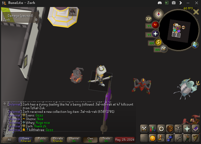 InfernalOSRS's tweet photo. Zorh achieves Pet #67 on Zuk KC 47. Just one more until All Pets!

#osrspets #petcord #osrsclans #osrsbossing #osrspvm https://t.co/PLGfpj0xZZ