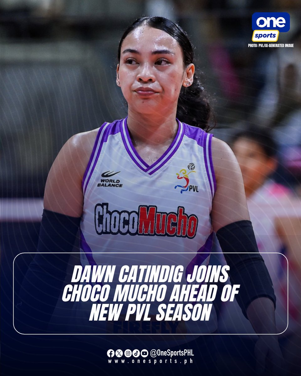 OneSportsPHL's tweet photo. DAWN OF A NEW ERA 🌅

Veteran libero Dawn Catindig brings her elite floor defense and championship experience to the Choco Mucho Flying Titans ahead of the highly anticipated 2026 PVL season.

#PVL2026 #TheHeartofVolleyball https://t.co/rWeXopvdxU