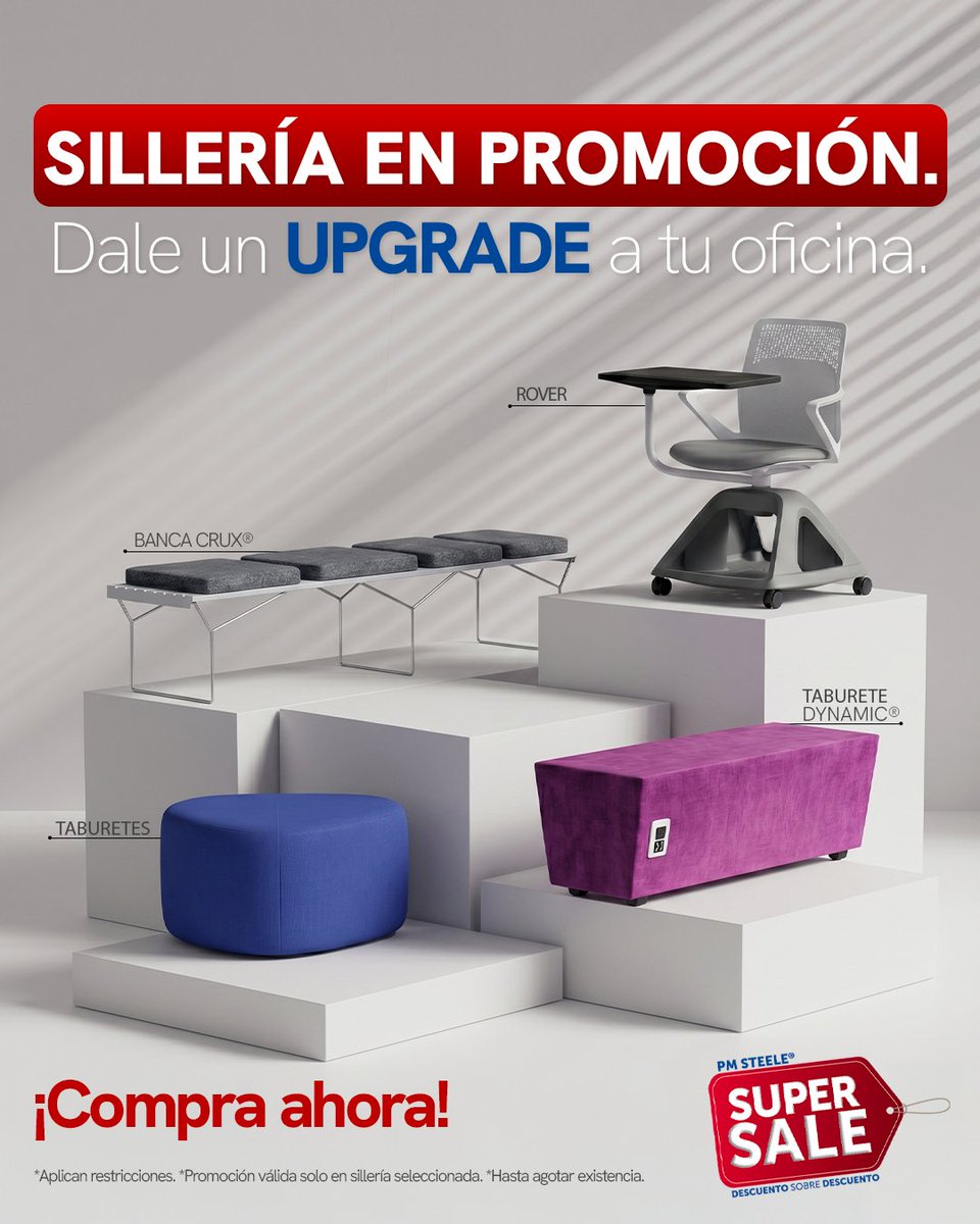 PMSteeleMX's tweet photo. Desde áreas colaborativas hasta salas de capacitación y espacios escolares, encuentra la pieza perfecta para ti.

Contacta a tu asesor y confirma las existencias ➜ https://t.co/NPVRaiIabH

#SilleriaEnPromocion #SuperSale #DiseñoDeInteriores #EspaciosTrabajo #UpgradeOficina https://t.co/uDP1tpKVLT