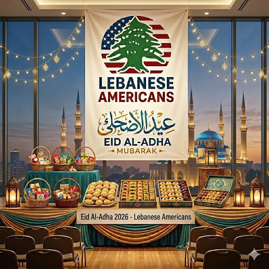 oalkhalili's tweet photo. We wish you n your loved ones a blessed and joyful Eid. May this holy occasion fill your homes w/ peace, good health, n happiness.
As we celebrate in US, our hearts n prayers are always w/ Lebanon. We pray that God grants our beloved homeland lasting peace, stability
Eid Mubarak. https://t.co/Yph0b575xW