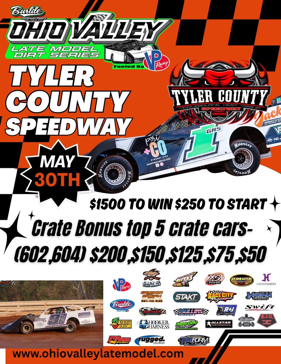ohiovalleyLM's tweet photo. Ohio Valley Late Model Dirt Series returns to @The_Bullring on Saturday May 30th!!!
#inittowinit
#letsdoit https://t.co/88mpfkjywQ