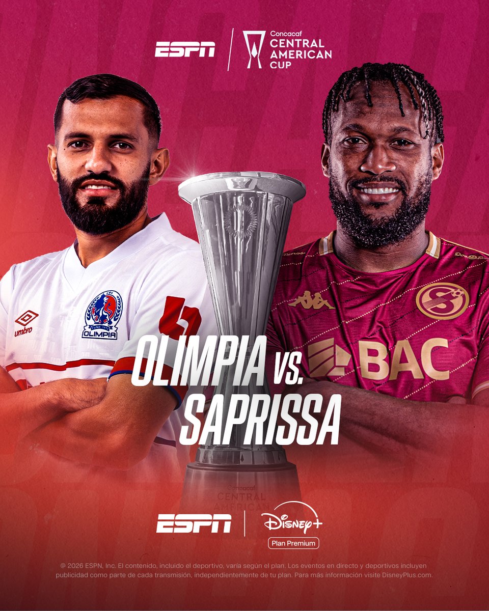 ESPN_CENAM's tweet photo. 🇭🇳🇨🇷 LOS DOS EQUIPOS MÁS GANADORES DE CENTROAMÉRICA EN UN DUELO POR EL ORGULLO😱💥 

Olimpia y Saprissa se verán las caras en la acción del Grupo C de la #CopaCentroamericana 🏆🍿 

¿Quién se llevará este duelo PICANTE?🔥 

▶️La 🏆#CopaCentroamericana en el Plan Premium de #DisneyPlus