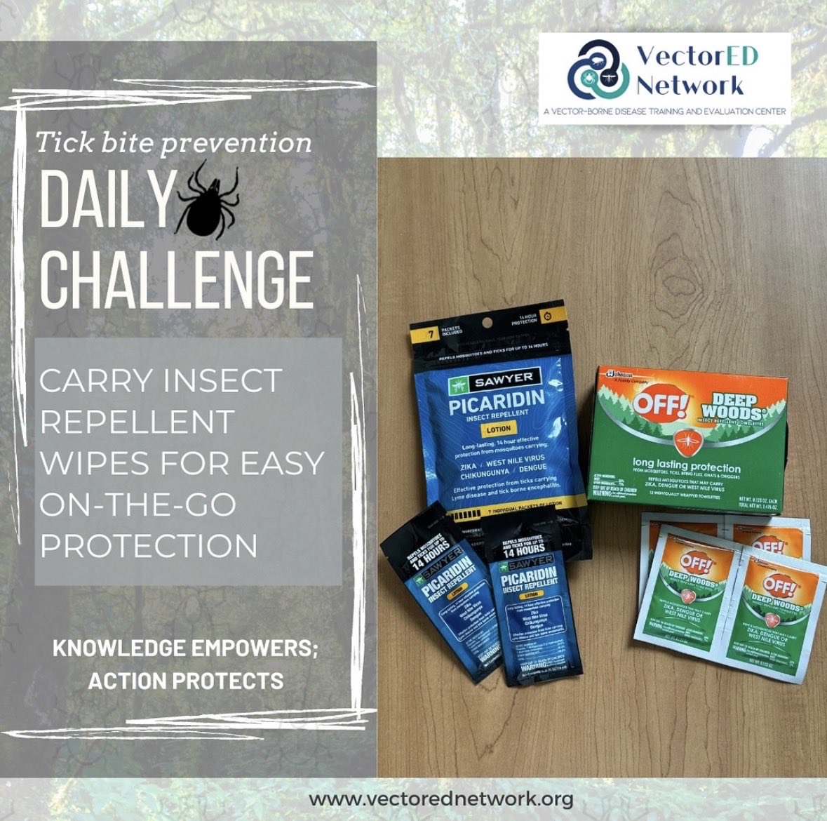 VectorEDNetwork's tweet photo. Did you know❓

There are many options for insect repellent, including wipes and mini bottles. Keep these in your purse, bag, or car for quick and convenient protection! 

#lymediseaseawareness #lymedisease #ticktip #tickprevention https://t.co/Idp1zWf1Ug