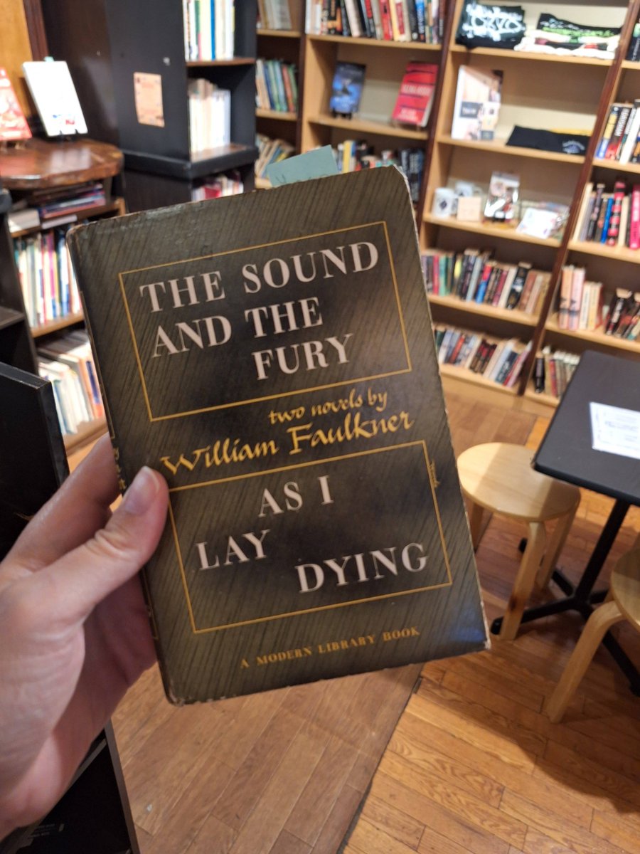 infinitybook's tweet photo. “Clocks slay time… time is dead as long as it is being clicked off by little wheels.” — The Sound and the Fury
Faulkner at his most fractured and brilliant.
Now at Infinity Books Japan.
#williamfaulkner #thesoundandthefury #modernclassics #洋書 #古本 https://t.co/xgswlAqBYM