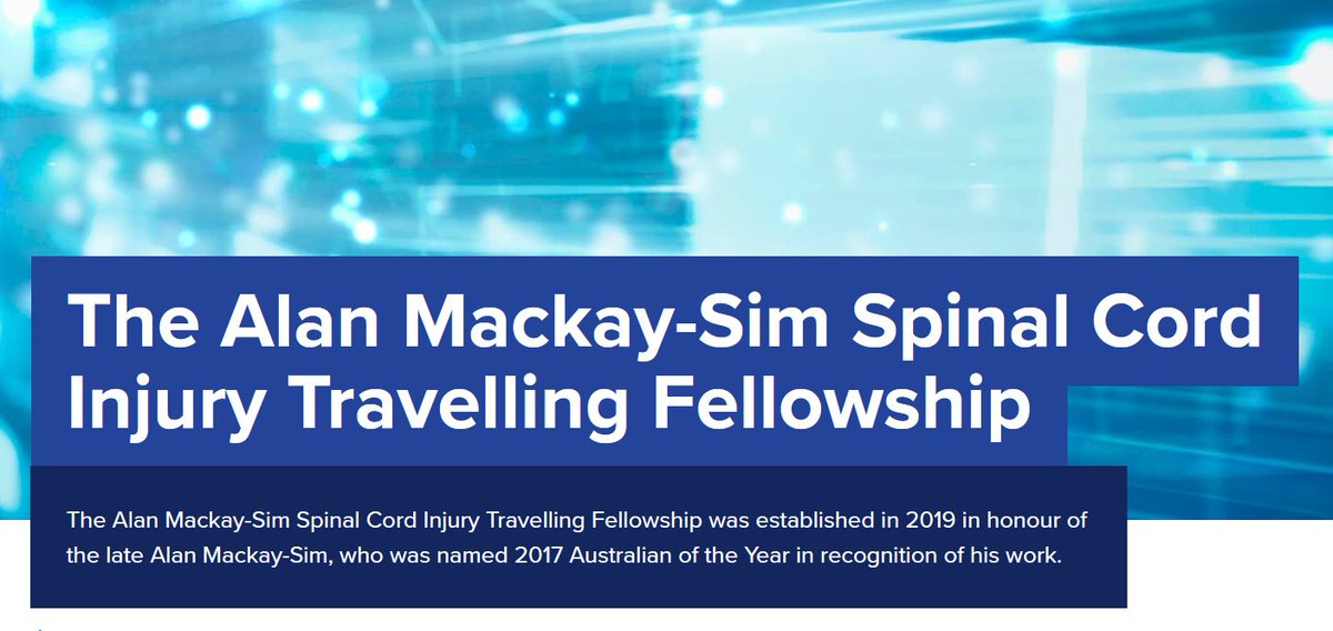 The_SRI's tweet photo. The Alan Mackay-Sim Spinal Cord Injury Travelling Fellowship is open for applications. It supports projects that have an emphasis on clinical management, rehabilitation or social support for people with a spinal cord injury. Closing 2 August 2026. https://t.co/mnb30J0KXl https://t.co/ceixCpmQ9u