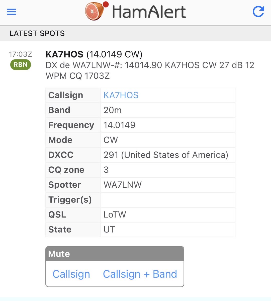KA7HOS_UT's tweet photo. I had some fun getting my Dad’s (SK) HF station back on the air after 25 years. My straight key skills aren’t perfect, but good enough to be picked up by the RBN. It put a smile on my face!  73 https://t.co/GTM1eZzPmO