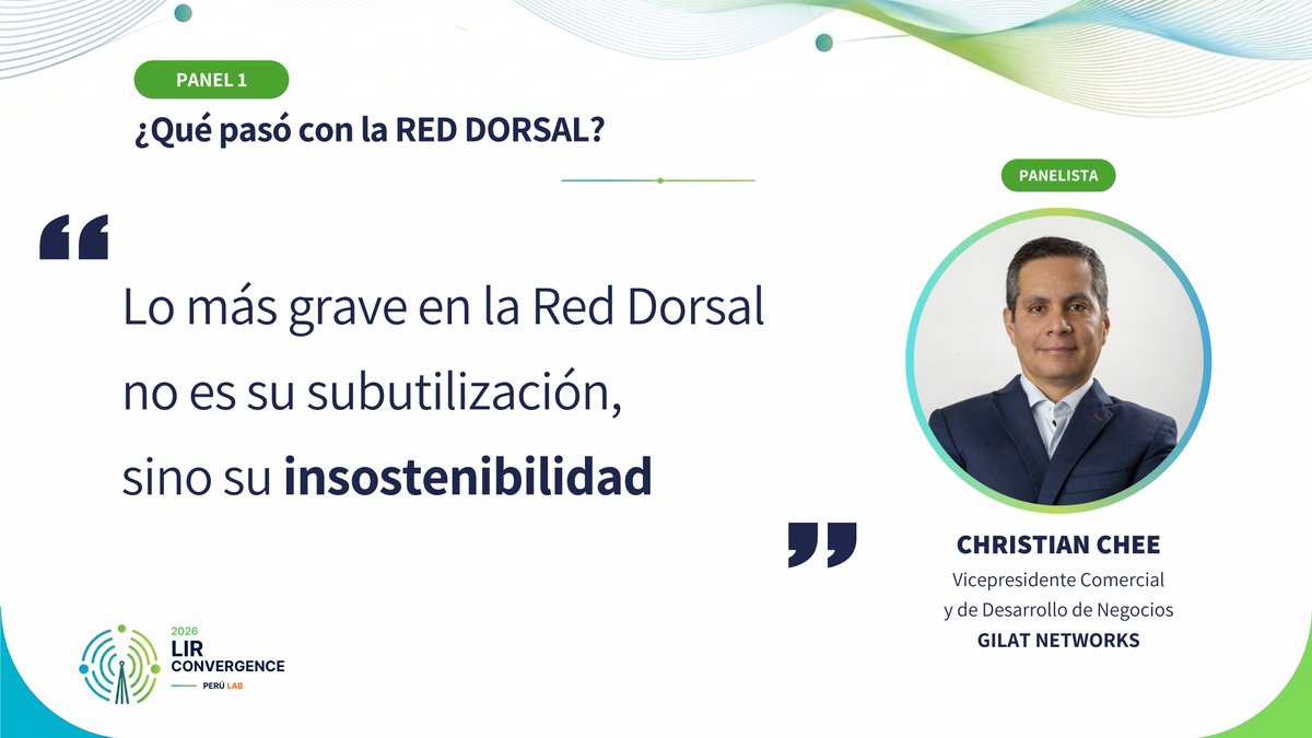 chuamant's tweet photo. ✔️ 𝗖𝗛𝗥𝗜𝗦𝗧𝗜𝗔𝗡 𝗖𝗛𝗘𝗘 (𝗩𝗣 𝗗𝗲𝘀𝗮𝗿𝗿𝗼𝗹𝗹𝗼 𝗱𝗲 𝗡𝗲𝗴𝗼𝗰𝗶𝗼𝘀, 𝗚𝗜𝗟𝗔𝗧 𝗣𝗘𝗥𝗨́) 
Esfuerzos no deben orientarse a bajo uso histórico de capacidad instalada #RDNFO, sino a sostenibilidad de modelo dorsal en conjunto. 
VIDEO (6') ➡️ https://t.co/okkEmJbVK3 https://t.co/qE8baME73X