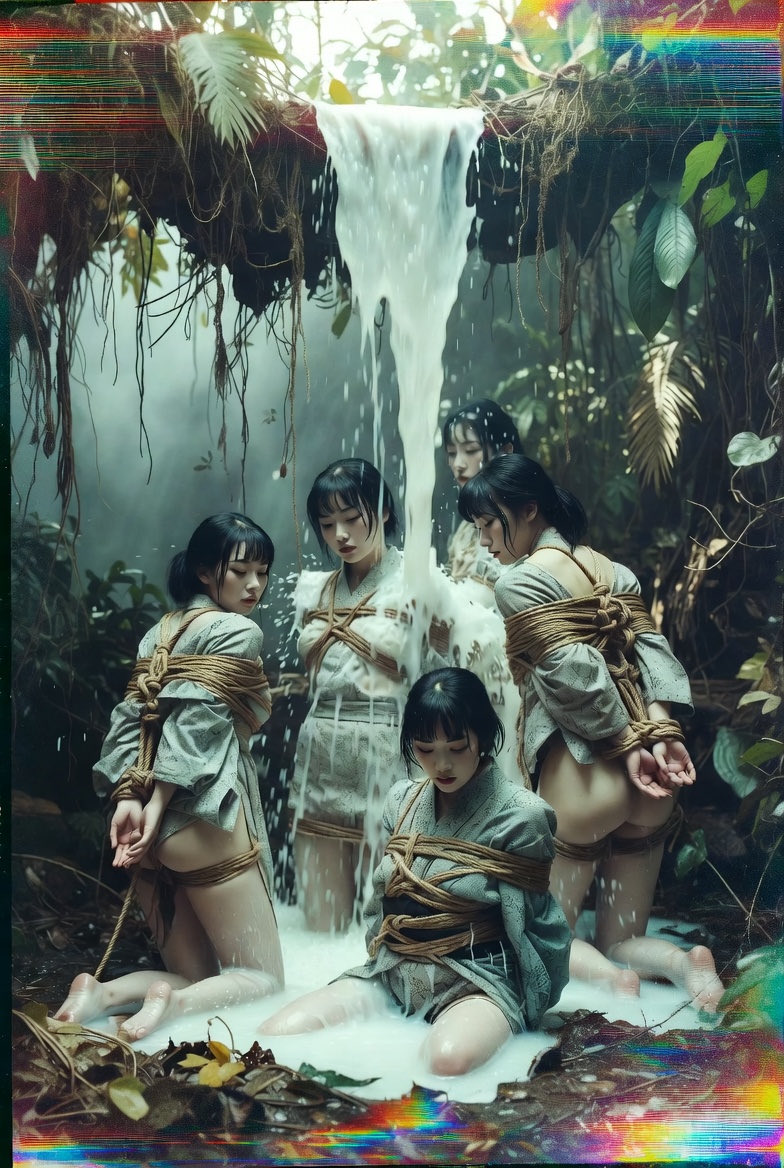 FluidFlowWorld's tweet photo. the white waters cascade over ancient vines, cleansing the spirit and freezing time itself. Bound by tradition yet utterly free in nature's embrace, every drop tells a story of resilience, mystery, and an unbreakable bond shared in silence. Sometimes you have to lose yourself in the wild to truly find where you belong
#JungleMystique #NaturePhotography #EtherealVibes #CinematicMood
#VisualStorytelling