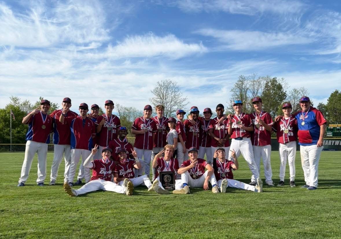 DunmoreBucksAD's tweet photo. FINAL SCORE — THE 2026 PIAA DISTRICT 2 CLASS AAA ⚾️ CHAMPIONSHIP GAME:  Dunmore 4, Riverside 2.  Dunmore wins back-to-back District 2 ⚾️ Championships for the first time in school history after holding off the Riverside Vikings by the final score in an intense battle Tuesday afternoon at Marywood University and fourth overall in school history (1990, 1996, 2025 and now 2026).  We could not have asked for much more from what we got from the pitching trio of Jamie McMynne, Jackson Cady and Mason Stets.  

Mason Stets led off the game with a deep double to right center field and came home on a RBI single by Jamie McMynne who hit a hard ground ball between the shortstop and third base hole to give the Bucks an early 1-0 lead in the top of the first inning.

Jamie McMynne would work in and out of trouble in the bottom of the second, third and fourth innings to keep the one-run lead intact for the Bucks until the Bucks’ bats came alive in the top of the fifth inning thanks to an one-out rally starting with back-to-back singles by Jaedyn Kura and Nate Grochowski who laid down the most beautiful bunt single you will ever see this season down the third base line.  

Mason Stets would reach first base on an error by the Vikings second baseman Jason Posluszny to load the bases for Evan Mizenko, who would make them pay once again with a sharp line drive to left field to score Jaedyn Kura from third base and Nate Grochowski from second base to give the Bucks some breathing room and a 3-0 lead.

Jamie McMynne would end the afternoon with a big-time shutout of Riverside’s best hitter Chris Graff to complete five shutout innings in what has to be considered one of the best if not the best, pitching performances in his high school career because of what was at stake this afternoon.

The Bucks would add an extra insurance run in the top of the sixth inning after an Anthony Yerka leadoff walk, a Jimmy Clark hard ground ball to the first base hole and would send Mr. Yerka to third base on the play.  Nate Grochowski would reach on another error by the Vikings defense and that would lead to a Mason Stets RBI single right up the diamond to extend the Bucks’ lead to 4-0.

Riverside would add their only two runs in the bottom of the sixth inning to cut Dunmore’s lead down to 2, 4-2, but that is all they would get as Mason Stets closed down the door and the season on the Vikings with a solid seventh inning despite a Chris Graff HBP.  Jimmy Clark would handle the last out at first base to clinch an unprecedented second consecutive PIAA District 2 Championship.  

Here are the FINAL OFFENSIVE STATISTICS for the 2026 PIAA District 2 Class AAA ⚾️ Champion Dunmore Bucks:

• MASON STETS:  2 for 3 with 1 RBI, one run scored and a walk. 

• EVAN MIZENKO:  1 for 4 with two RBIs. 

• JAMIE MCMYNNE:  1 for 3 with 1 RBI and one walk.

• LUIS ARIAS:  0 for 4. .

• JACKSON CADY:  1 for 4.

• ANTHONY YERKA:  1 for 3 with one run scored and a walk.

• JIMMY CLARK:  1 for 4.

• JAEDYN KURA:  1 for 3 with one run scored.

• NATE GROCHOWSKi:  1 for 3 with 1 run scored.

Here are the TOTAL PITCHING NUMBERS (UNOFFICIALLY) for Dunmore:

• JAMIE MCMYNNE:  5.0 Innings Pitched, 0 Runs Allowed (None Earned), 3 Hits With Four Walks and 7 Strikeouts; 83 Total Pitches — 53 Strikes and 40 Balls.

• JACKSON CADY:  1.0 Innings Pitched, 2 Runs Allowed (One Earned), 3 Hits Given Up With 0 Walks and One Strikeout; 28 Total Pitches — 17 Strikes and 11 Balls.

• MASON STETS:  1.0 Innings Pitched, 0 Runs Allowed (None Earned), 0 Hits Givens Up With No Walks and 1 Strikeouts to pick up the district championship clinching save for the Bucks; 23 Total Pitches — 14 Strikes and 9 Balls. 

—- LET’S GO BUCKS!!! ❤️💙🦌⚾️🥇🥇 #AllInForSC3 #Back2Back #BeGreatForSonny #BuckPride