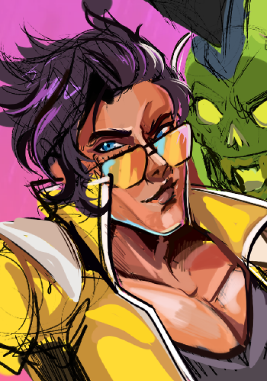 orirising's tweet photo. Half hour cooldown trying to practice rendering immediately over a rough sketch; kind of having a lot of fun with it! #deadasdisco https://t.co/lyppvwu11D