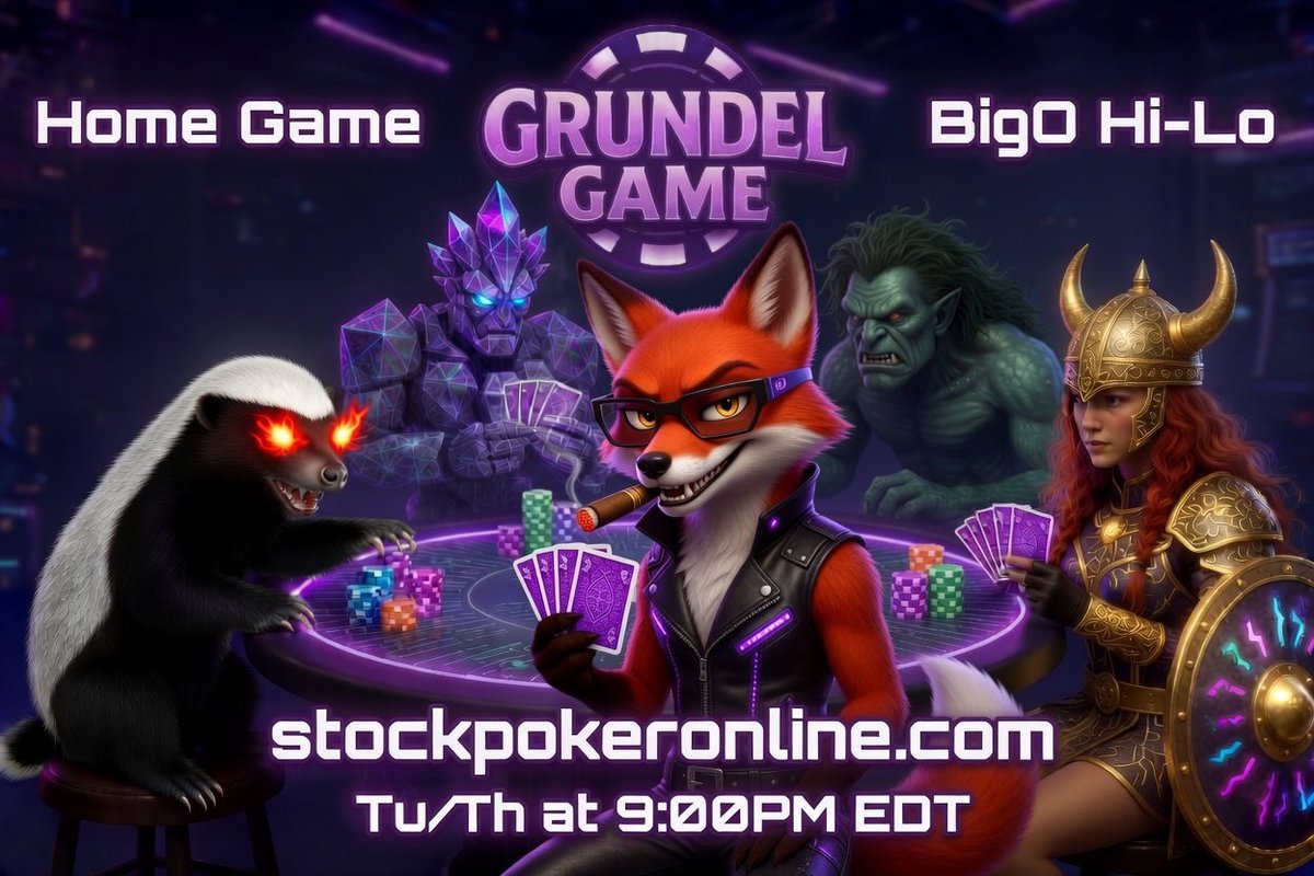 RealStockPoker's tweet photo. What does the Fox Say?
Home game time - starting now  
#pokeronline #stockrocks https://t.co/XTbA8b566D
