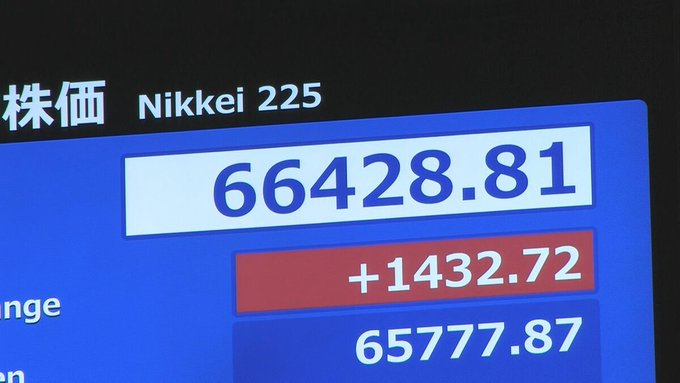 manuestadio's tweet photo. 日経225先物、夜間取引でついに66,000円突破。

66,150円（+1,010円）まで上昇。
米株高、円安、AI・半導体への資金集中、
さらに中東情勢緩和による原油安も追い風。
今の日本市場、
完全に「AIインフラ相場」。
半導体、光通信、ロボティクス、衛星関連へ
資金が一気に流れている。

ただし、直近1カ月で約6,000円上昇。
過熱感と調整リスクには注意も必要。
強気相場ほど、
冷静さが試される局面。