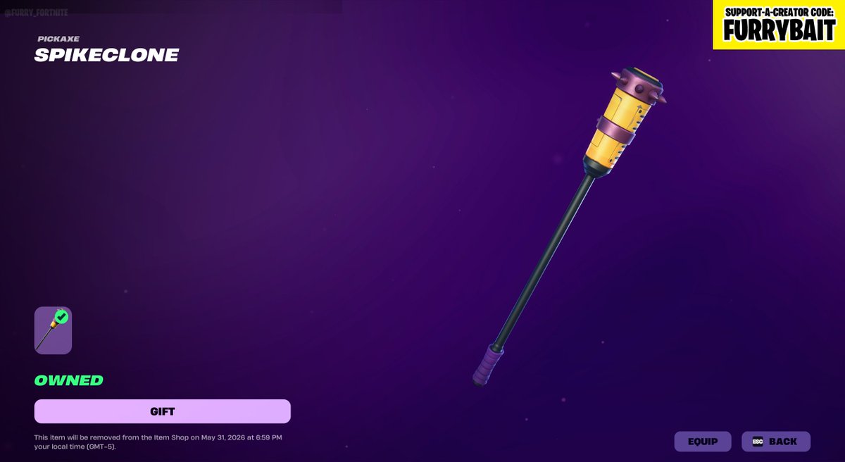 furry_fortnite's tweet photo. Not only is Polar Patroller back, but he's together in the Shop with Fennix, AND Fennix's extremely rare pickaxe, Spikeclone, has returned. All 3 are leaving in 5 days.

Use code FURRYBAIT on the Item Shop to support us! #EpicPartner #FurryFortnite https://t.co/u7JhHTxkdU