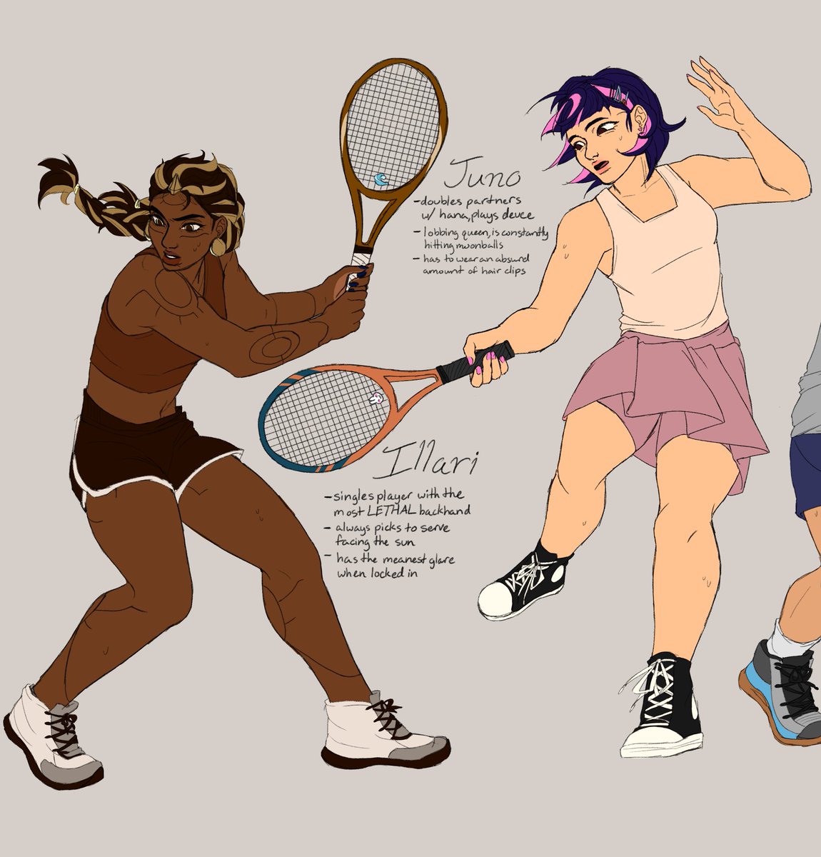 carpindigo's tweet photo. my favs as tennis players cuz I love tennis 😫

might render later
#illari #juno #wuyang #dva #overwatchfanart https://t.co/2VxVxRZjzp