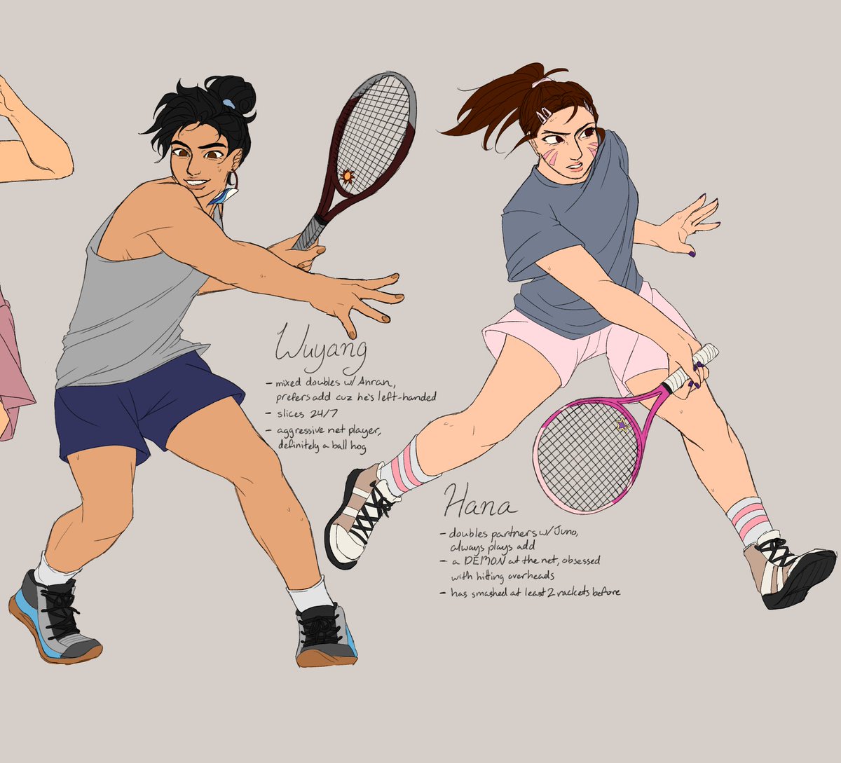 carpindigo's tweet photo. my favs as tennis players cuz I love tennis 😫

might render later
#illari #juno #wuyang #dva #overwatchfanart https://t.co/2VxVxRZjzp