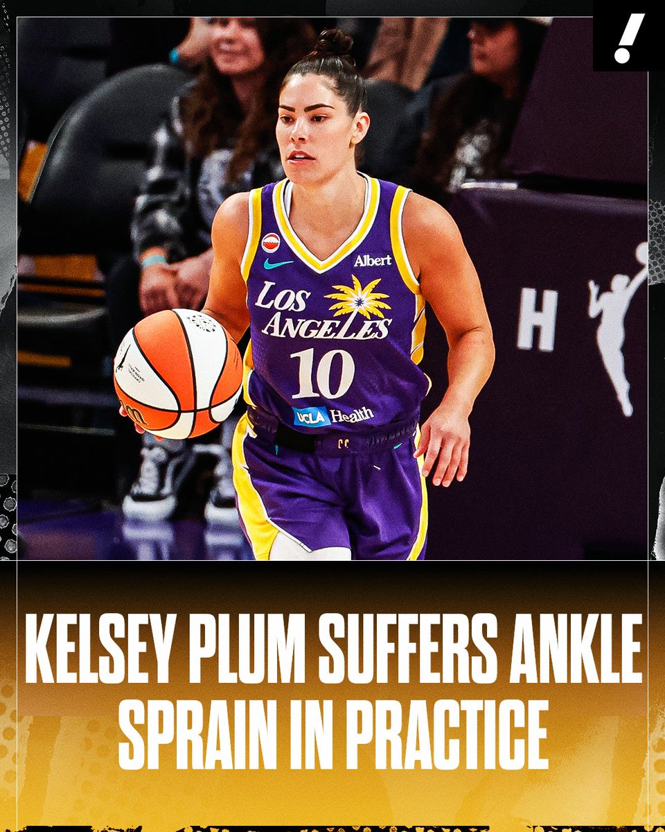 YahooSports's tweet photo. The Sparks announced that Kelsey Plum suffered an ankle sprain during practice on Tuesday and will be re-evaluated in a week. https://t.co/LWvIPoADOw