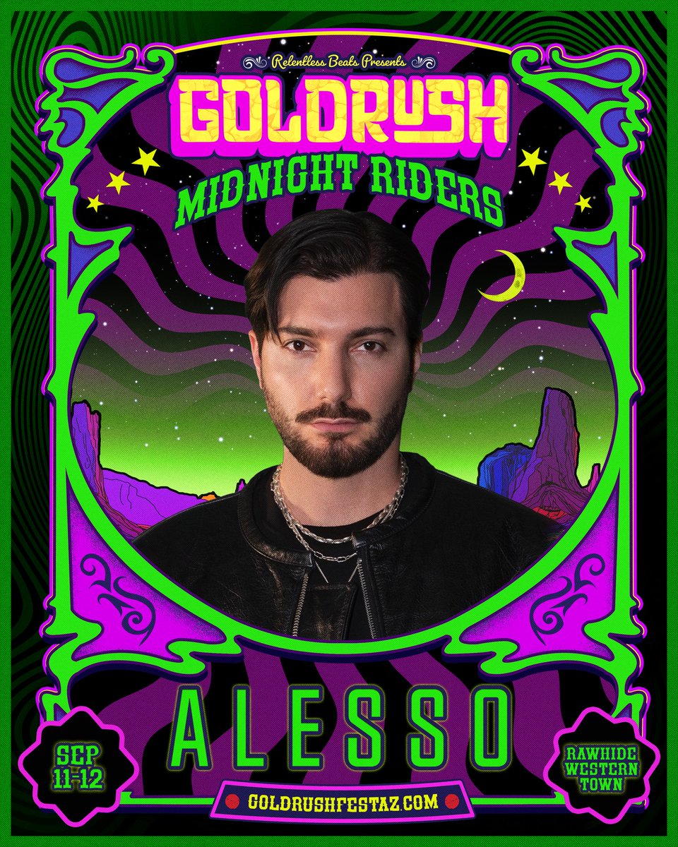 GoldrushFestAZ's tweet photo. #CanYouDigIt ⛏️ Calling all day ones 🗣️🔥 Alesso is headed to the desert bringing all the festival anthems and classic hits.

Payment plans available!
Early access presale begins Thursday at 10am PT
Signup now at https://t.co/hyMf1ieN5z https://t.co/TVyCjBCSVP