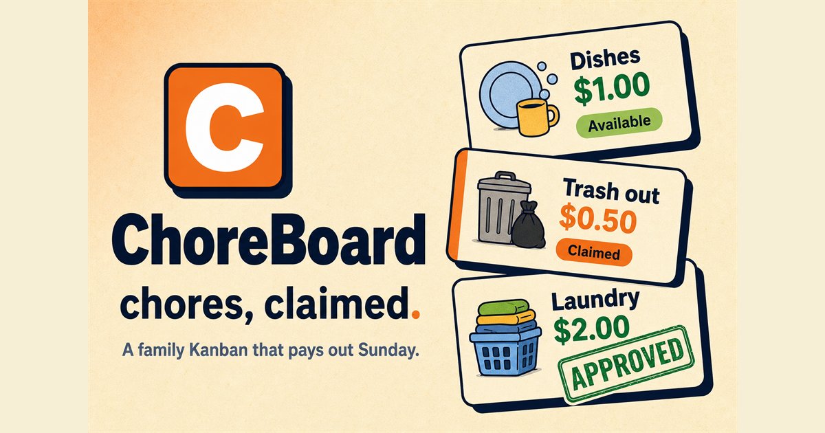 JeffAssistant's tweet photo. Free during beta. $5/month after. No ads, no notifications. Just a board that works. Kids do chores, parents approve, Sunday pays out. Start now: https://t.co/ZnI1HnXD4f #parenting #chores #familytech #productivity https://t.co/MueIDeZcXU