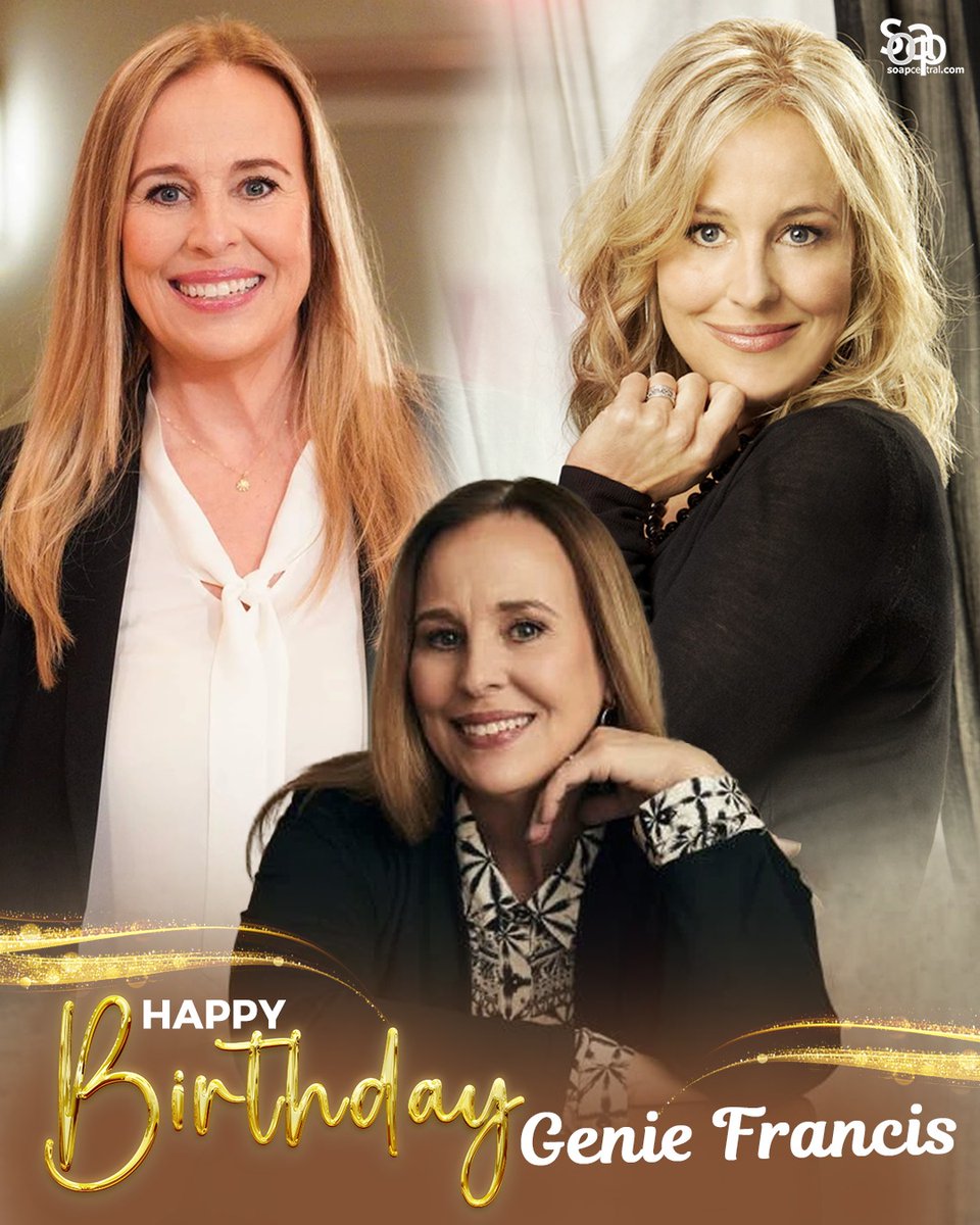 soapcentral's tweet photo. Happy Birthday, Genie Francis 🥳Celebrating the iconic 'General Hospital' star today. Wishing Laura Spencer a beautiful birthday. https://t.co/xRHcDTaUSe