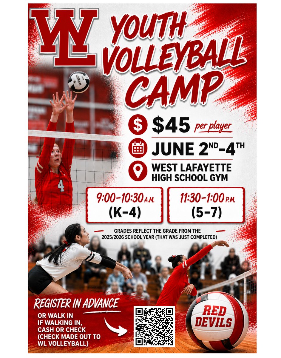 RDPvolleyball's tweet photo. Still space available for next week's Youth Volleyball Camp. Learn to Play the Red Devil Way! https://t.co/7juZ0EVkwF