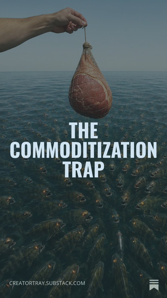 creatortray's tweet photo. The Commoditization Trap https://t.co/tr0XRQZeN3 https://t.co/XeEZXvKeWX