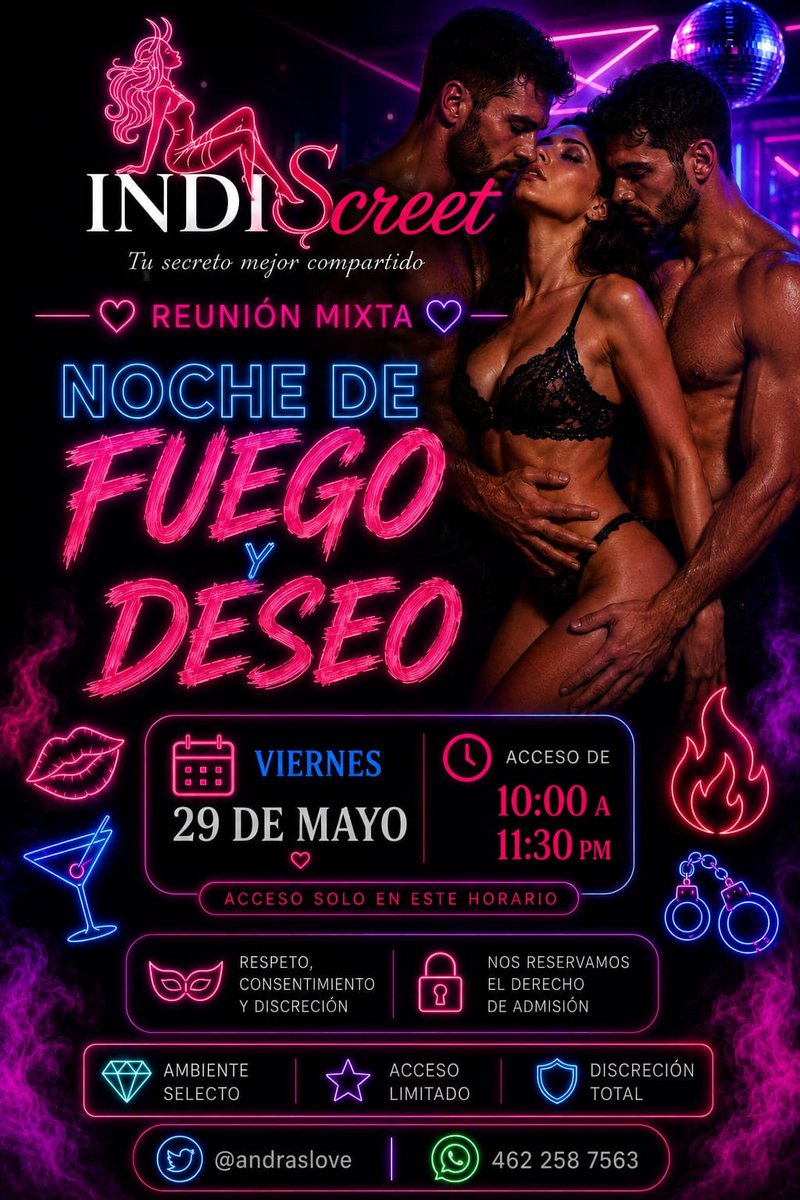 AndrasLove's tweet photo. 💋 Miradas que provocan.

🔥 Cuerpos que se acercan.

😈 Deseos que se cumplen.

Este viernes en #Indiscreet la noche será de Fuego y Deseo.

Acceso limitado. Reserva antes de que se llenen los lugares. 🔥 @BlackSecretsmx  @BlackMagazineMx https://t.co/tqQQfAYKE7