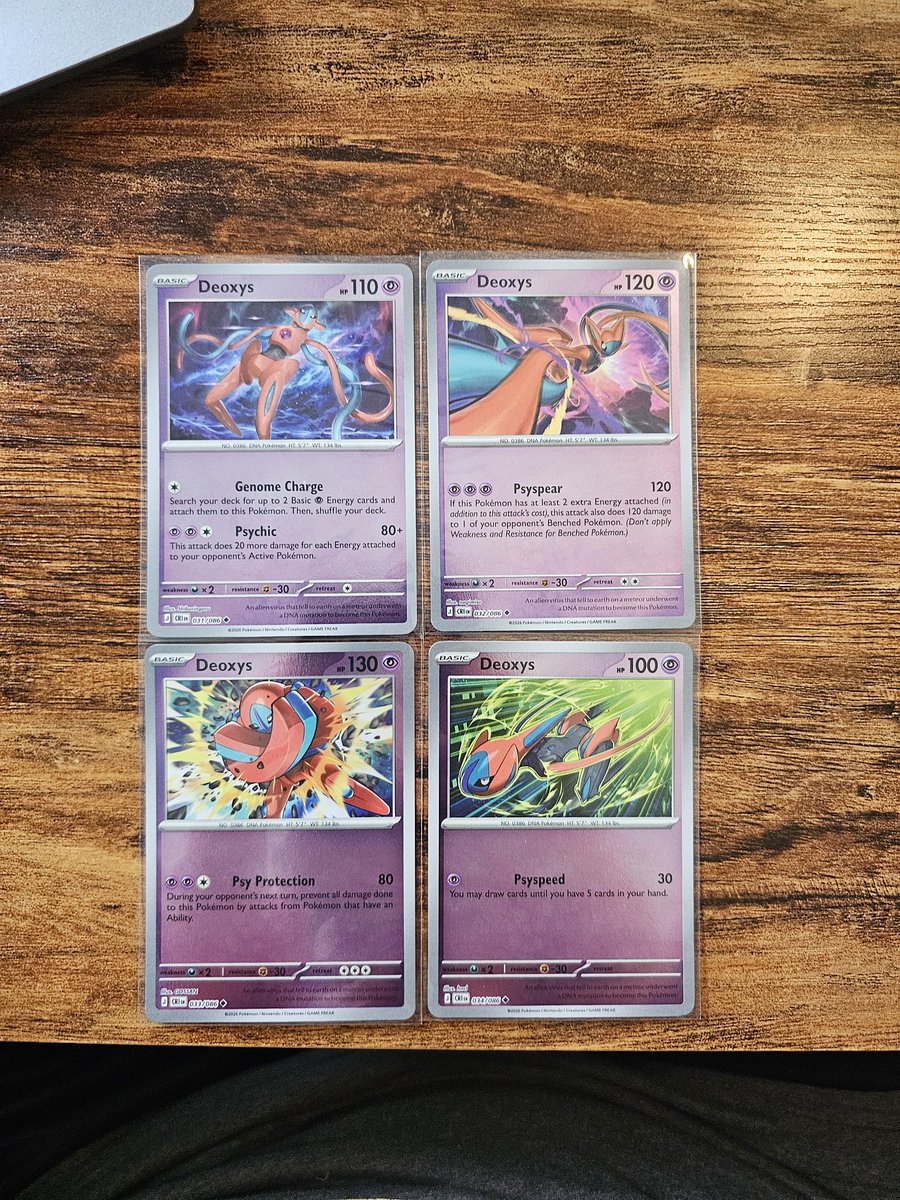JThrock24's tweet photo. @PokemanzW Hits from the bundle! No SIR but man, I'm overall happy! Love the EXs, all 4 forms RH Deoxys, Full Arts, and IRs. Didn't even rip the ETB yet! Only missing 4 RH to have a full base set. W boxes 🔥🔥🔥 https://t.co/r5N6LDisH7